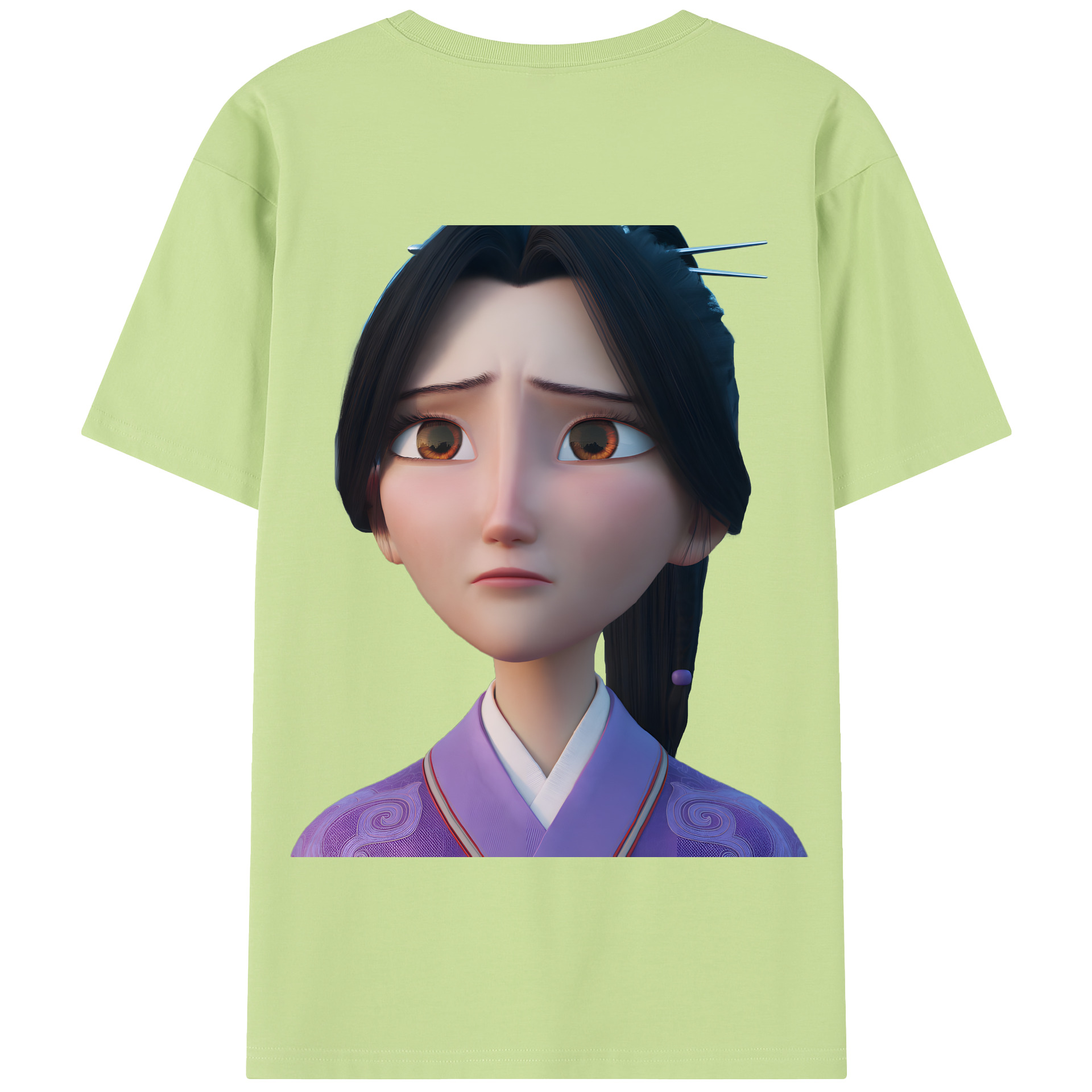 （画像用） Ne Zha 2 ナタ 魔童の大暴れ 綿100％半袖Tシャツ（背面プリント）